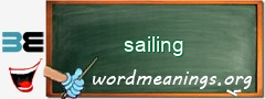 WordMeaning blackboard for sailing